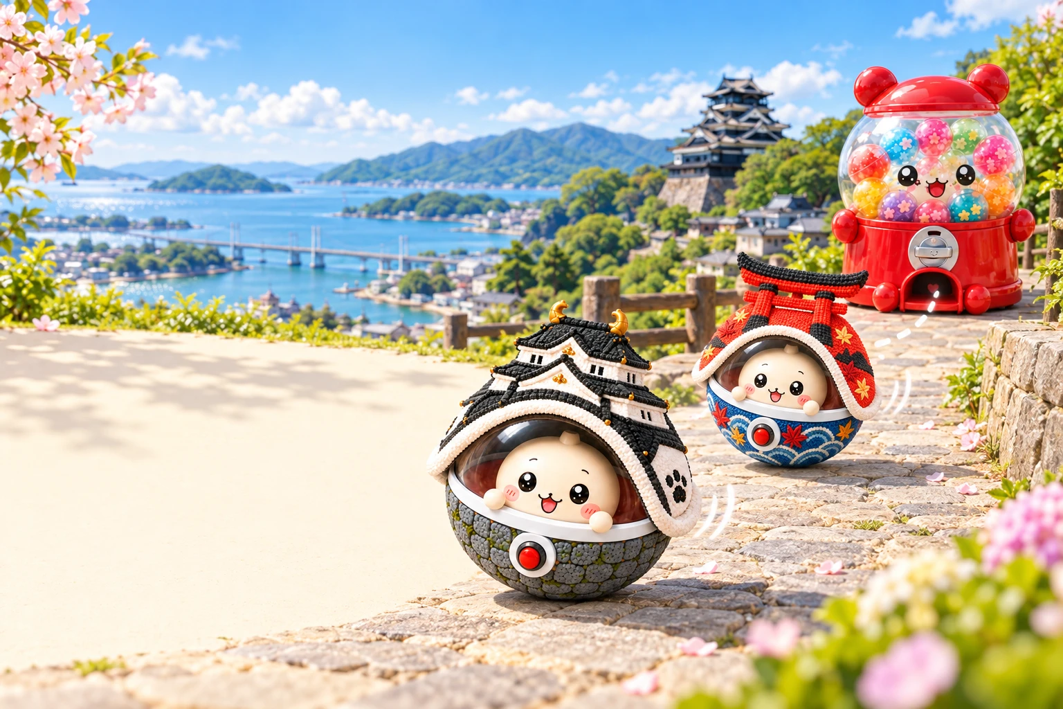 熊本と広島の行き先に変身するコロンちゃん
